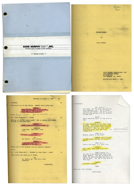 ''Harlem Nights'' Movie Script Written by Eddie Murphy, Owned & Annotated by Redd Foxx of ''Sanford & Son'' -- 130+ Pages -- Very Good Condition -- From Redd Foxx Estate