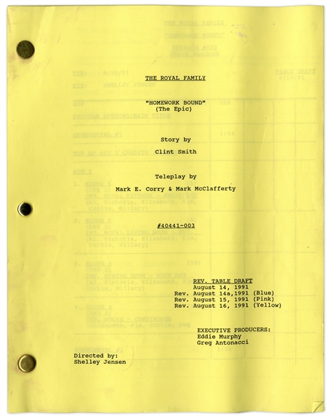 ''The Royal Family'' Episode 2 Revised Table Draft Script Owned by Redd Foxx -- Dated Weeks Before Foxx's Death -- 48 Pages -- Very Good Condition -- From Redd Foxx Estate