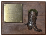 Waylon Jennings Golden Boot Award -- Given for Jennings 1974 Album This Time