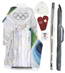 Olympic Torch Used in 2010 Vancouver Winter Games -- With Official 3 Piece Outfit