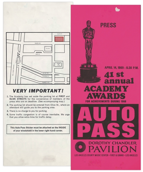 41st Academy Awards Presentation Program
