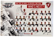2015 Indy 500 Line-Up Poster Signed by All 33 Drivers -- Includes Champions Juan Pablo Montoya, Tony Kanaan & Ryan Hunter-Reay