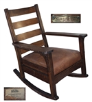 White House Rocking Chair Used by President John F. Kennedy -- With White House Inventory Plate JK-1-5-60