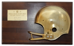 Hall of Famer Deacon Jones Golden Helmet Award From 1969 East-West Pro Bowl -- With LOA From Jones Widow