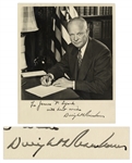 Dwight D. Eisenhower Signed 8 x 10 Photo -- With COA From PSA/DNA