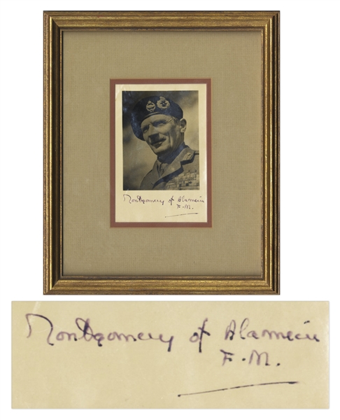 Field Marshal Bernard Montgomery Signed Photo