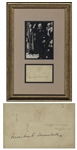 Winston Churchill Signature -- Nicely Framed With a Photo of the Prime Minister