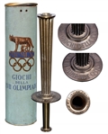 Olympic Torch Used in 1960 Rome Summer Games -- With Original Holding Box