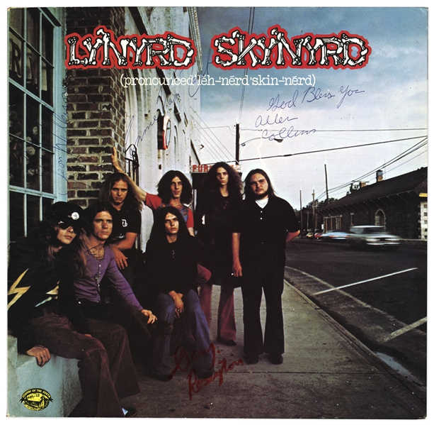 Lynyrd Skynyrd's Debut Album, Signed by Five Original Band Members, Including Lead Singer Ronnie Van Zant -- With COA From Roger Epperson