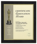 1966 Academy Award Nomination Presented to Henry Grace & Hugh Hunt for Mister Buddwing