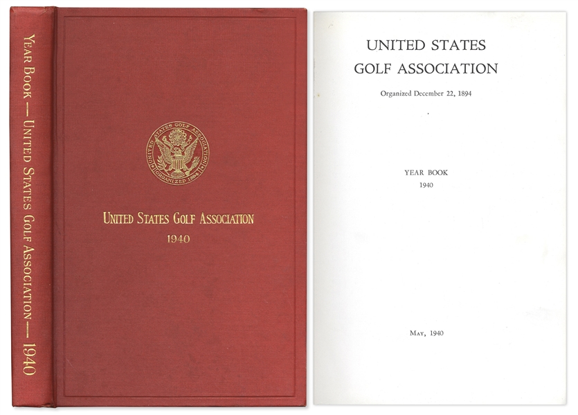 ''United States Golf Association Yearbook'' From 1940 -- Illustrated