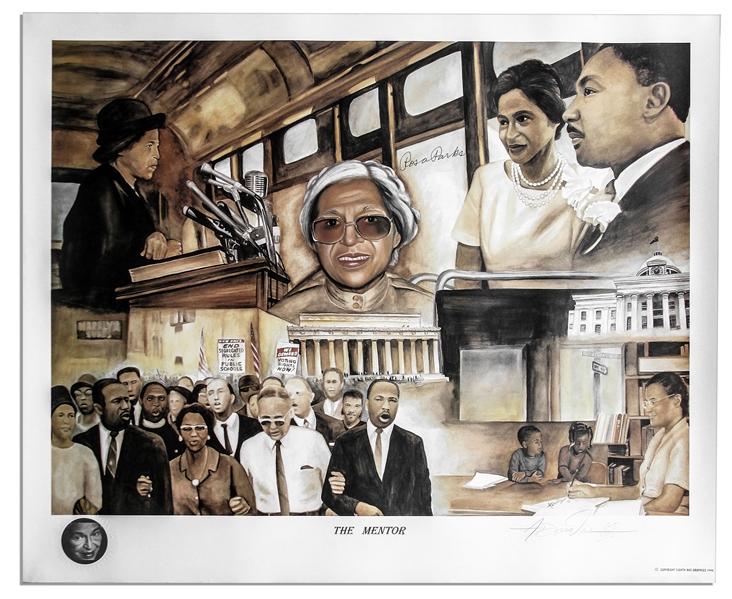 Rosa Parks Signed Civil Rights Poster