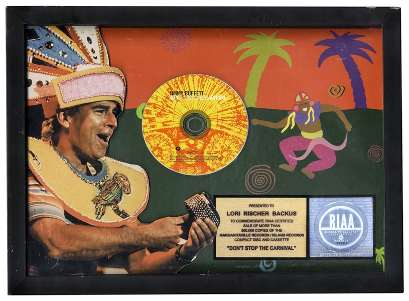 Jimmy Buffett ''Don't Stop the Carnival'' RIAA Award