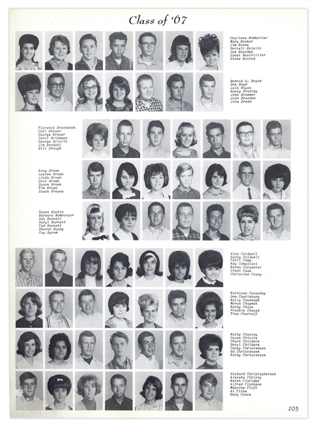 Karen Carpenter's 1965 Yearbook as a High School Sophomore -- Shows the Young Entertainer Singing in Various Photos