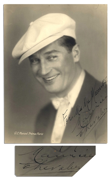 Maurice Chevalier Photo Signed