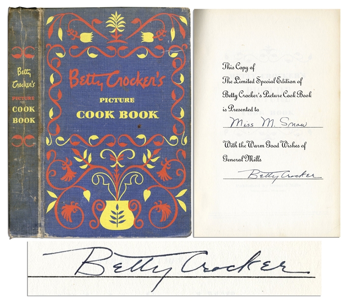 Signed First Edition of 1950's Household Gem ''Betty Crocker's Picture Cook Book''