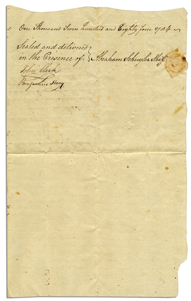 1784 Deed to Property in New Brunswick, New Jersey -- ''...previous to the late Revolution...''