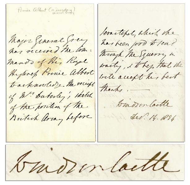 Crimean War Letter to Mrs. Henry Duberley Regarding Duberley's Efforts at Sevastopol -- 1854