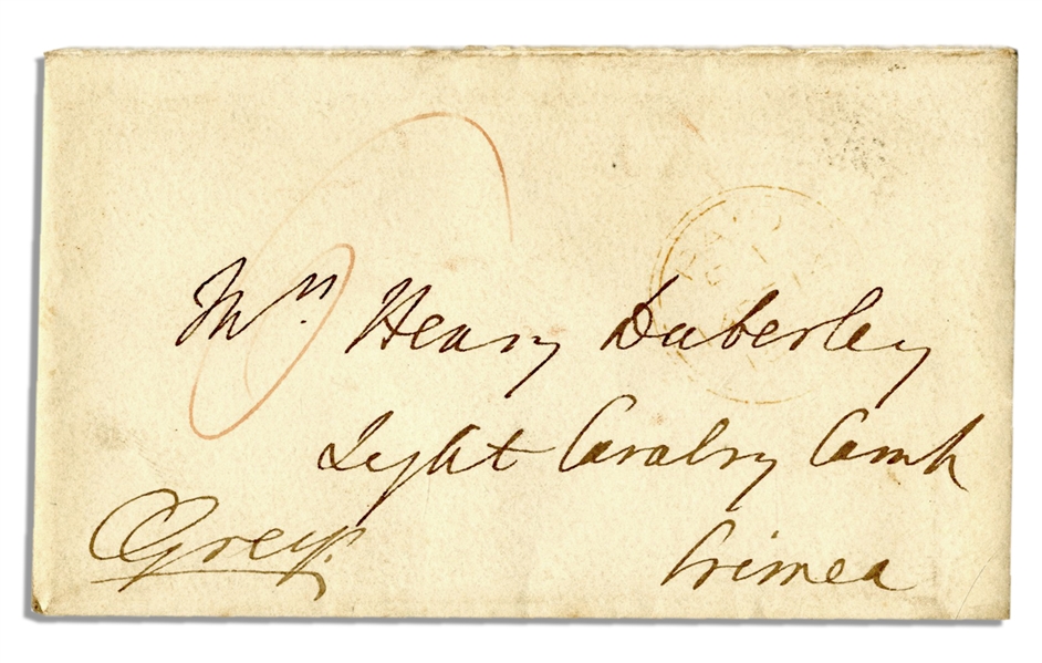 Crimean War Letter to Mrs. Henry Duberley Regarding Duberley's Efforts at Sevastopol -- 1854