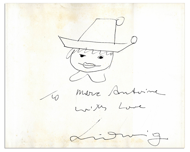 Ludwig Bemelmans ''Welcome Home!'' Signed -- With Sketch of a Young Boy