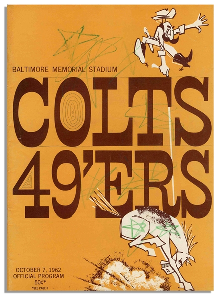 Collection of 10 Early 1960's Baltimore Colts Programs