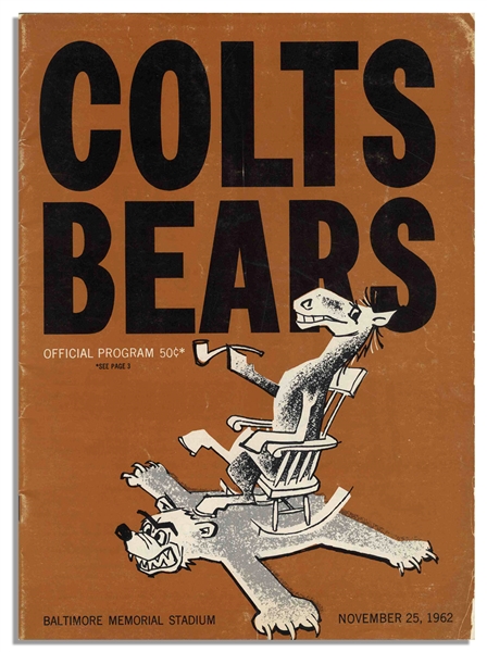 Collection of 10 Early 1960's Baltimore Colts Programs