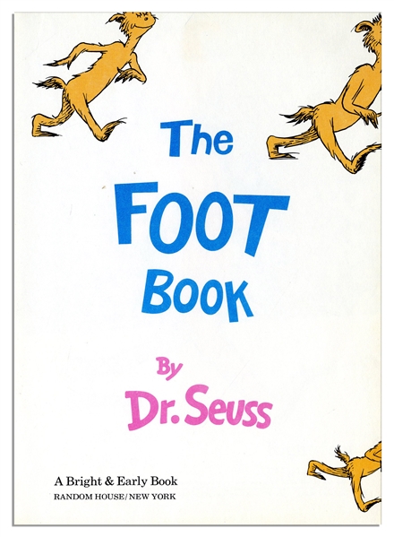 First Printing of Dr. Seuss' ''The Foot Book'' -- With Scarce First Printing Dustjacket