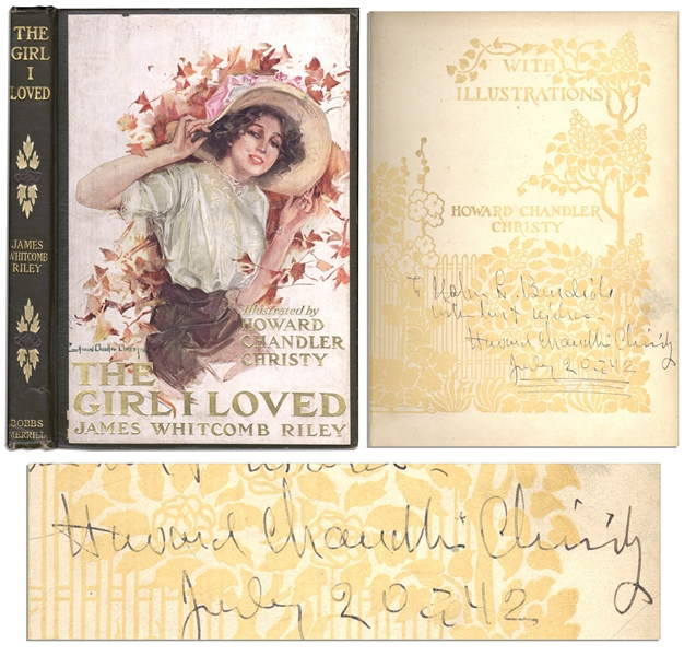 Howard Chandler Christy Signed First Edition of ''The Girl I Loved'' -- Featuring His Illustrations