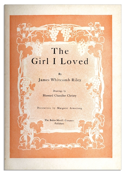 Howard Chandler Christy Signed First Edition of ''The Girl I Loved'' -- Featuring His Illustrations