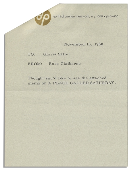 Mary Astor Autograph Letter Signed -- Regarding Astor's Book, ''A Place Called Saturday''