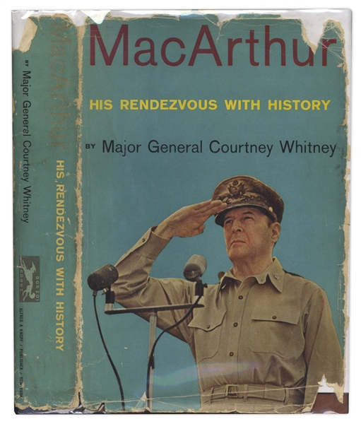 WWII General Douglas MacArthur Signed First Edition of ''MacArthur: His Rendezvous With History'' -- Uninscribed