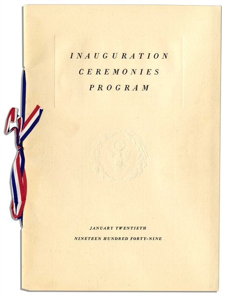 Congressional Invitation & Program for the 1949 Presidential Inauguration of Harry S. Truman