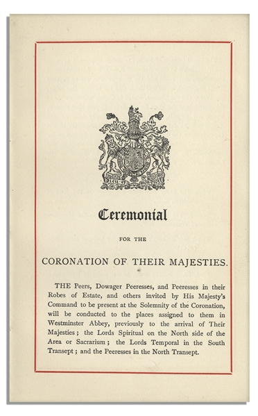 King George V & Queen Mary Coronation Booklet