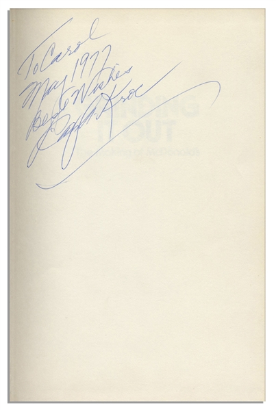 McDonald's CEO Ray Kroc Twice Signed Book, ''The Making of McDonald's''