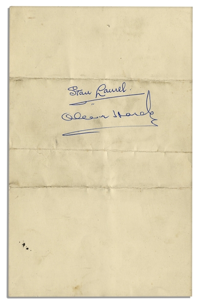 Stan Laurel & Oliver Hardy's Autographs