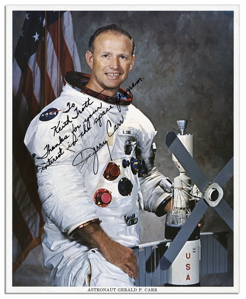 Lot of of 9 Astronaut Signed 8'' x 10'' NASA Photos -- Vance Brand, Paul Weitz, Jerry Carr, Ed Gibson, Joe Kerwin & Bill Pogue