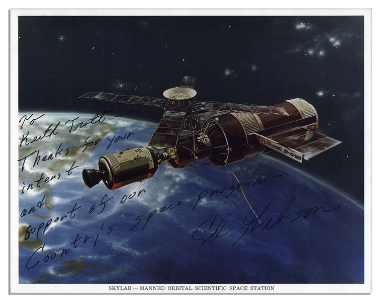 Lot of of 9 Astronaut Signed 8'' x 10'' NASA Photos -- Vance Brand, Paul Weitz, Jerry Carr, Ed Gibson, Joe Kerwin & Bill Pogue