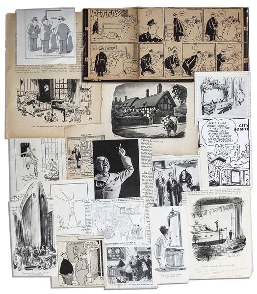 Extensive Lot of Original Jay Irving Material -- Vast Lot of Drawings & Notes Including ''Pottsy'' Storyline Ideas