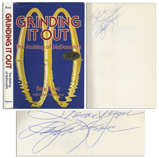 Ray Kroc Signed First Edition of ''Grinding It Out: The Making of McDonald's''