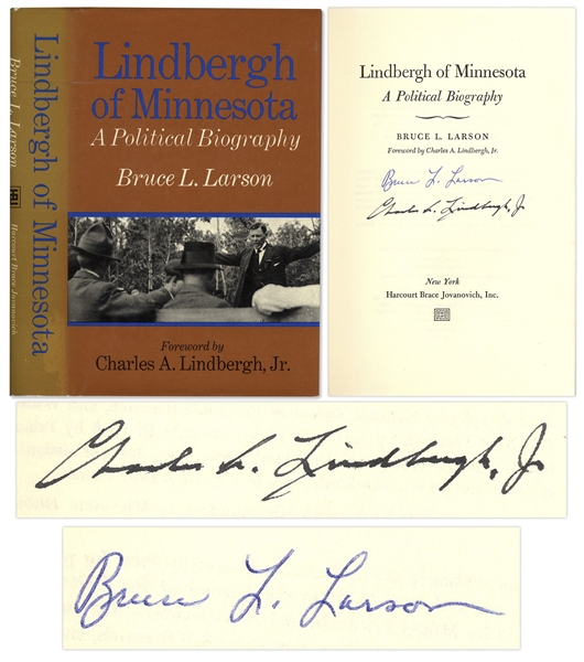 Charles Lindbergh Signed Copy of ''Lindbergh of Minnesota'' -- Near Fine