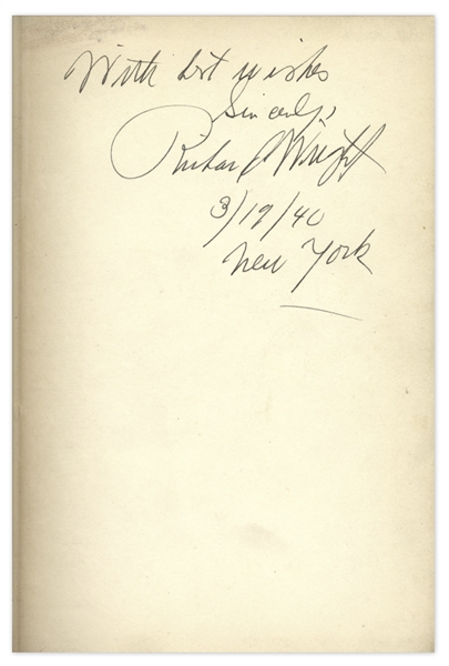 Richard Wright Signed Copy of ''Native Son''