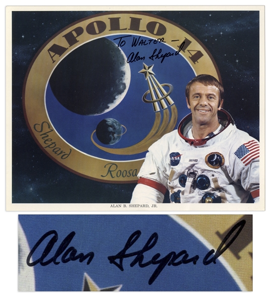 Alan Shepard Signed 10'' x 8'' NASA Photograph