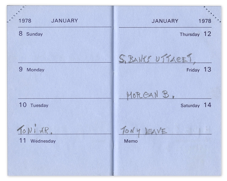 Greta Garbo Datebook From 1978 -- Detailing Her Very Private Daily Life