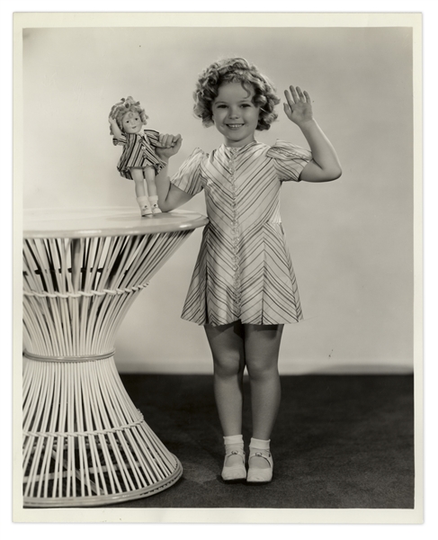 Shirley Temple Screen-Worn Diagonal Striped Dress From 1935 Film ''Curly Top''