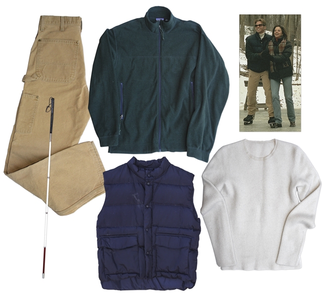 Val Kilmer Wardrobe From the Acclaimed Film ''At First Sight'' -- Lot Includes Blind Cane Central to the Movie