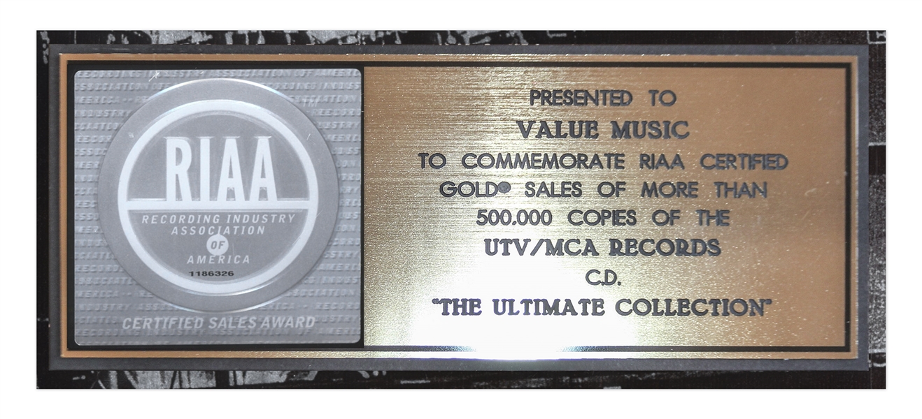 The Who RIAA Platinum Record Award for ''The Ultimate Collection''