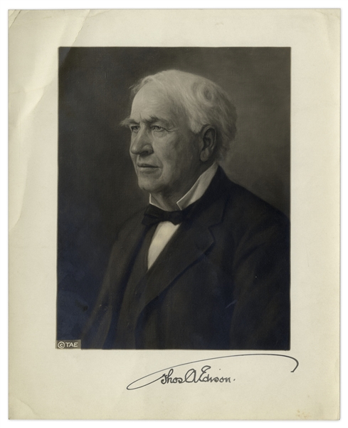 Thomas Edison Signed 8'' x 10'' Photo