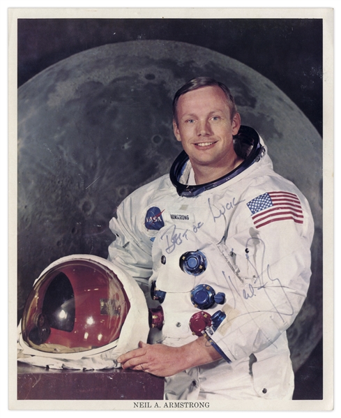 Neil Armstrong Signed 8'' x 10'' NASA Photo -- Uninscribed