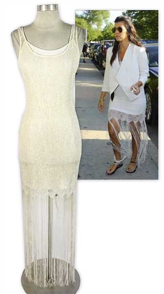 Kourtney Kardashian Owned White Dress & Slip
