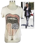 Kourtney Kardashian Owned American Flag Tongue Shirt